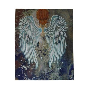 Angelic Velveteen Plush Blanket - Whispers on Canvas - Cozy Throw image 3