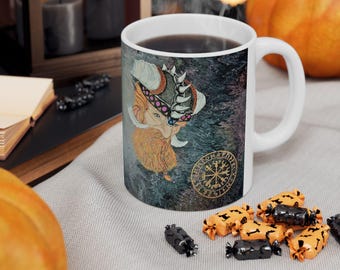Viking Ceramic Mug: Norse Mythology Coffee Cup