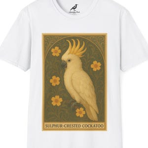 Sulphur-crested Cockatoo T-Shirt. Australian Native Bird T Shirt. Aussie Bird Tee. Nature Wildlife Tee.