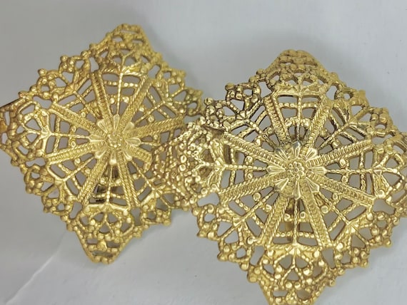 Antique Victorian Gold Plated Sterling Floral Fil… - image 4