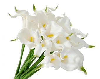 Real Touch Calla Lily Bouquet, Rustic Wedding, Elopement Flowers, Silk Arrangement