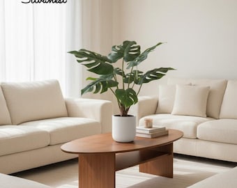 28" Artificial Monstera Faux Plant, Large Tall Indoor/Outdoor Floor Décor