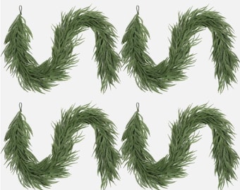 6ft Realistic Artificial Cedar Garland: Holiday Mantel Decor