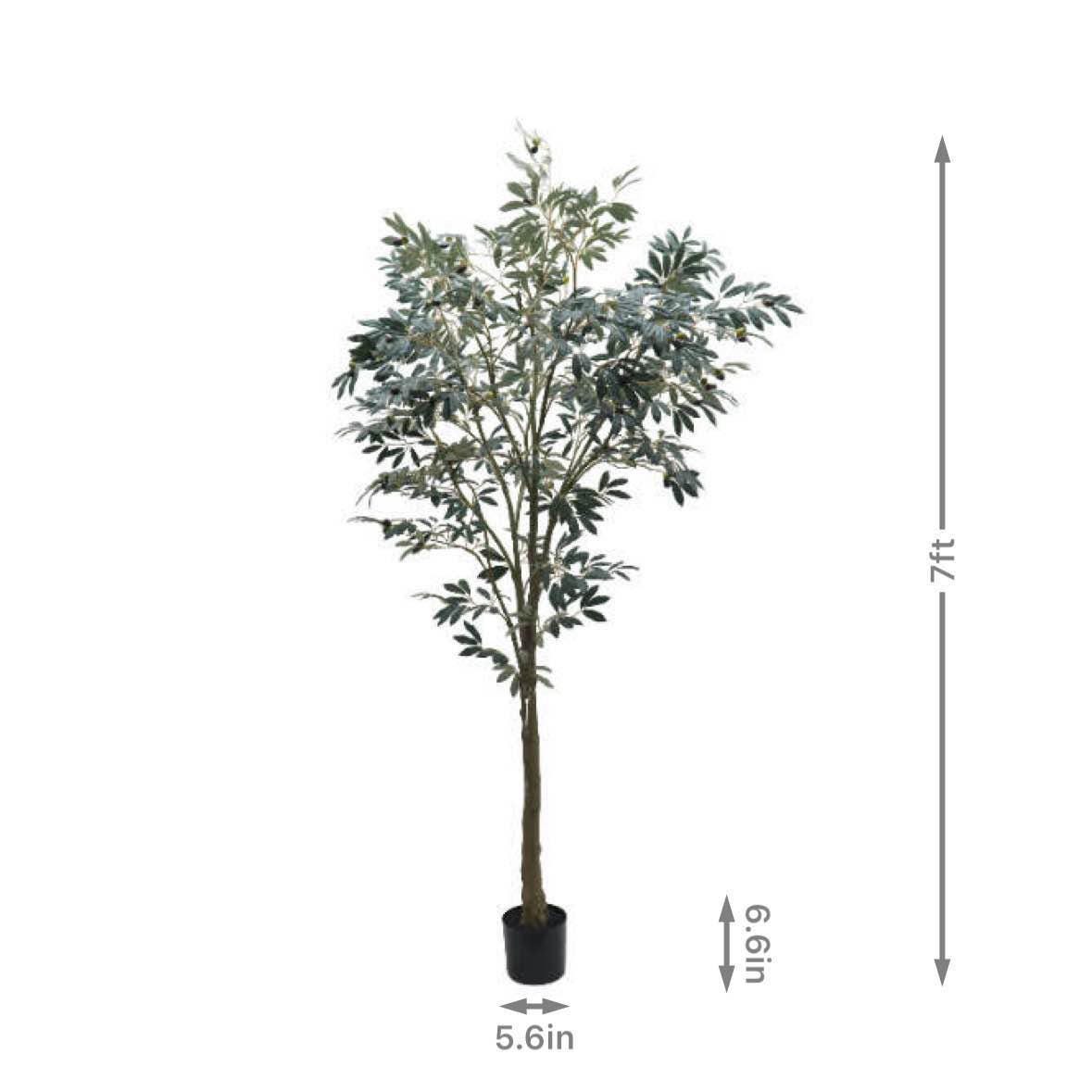 Silvanest Artificial Olive Tree 7FT Tall Faux Silk Plant for Home ...
