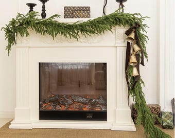 Realistic Artificial Cedar Garland – Holiday Mantel Decoration (9ft)
