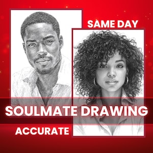 Future Husband Drawing, Future Wife Drawing, Same Day Soulmate Sketch, Accurate Psychic Portrait,  Custom Soulmate Portrait, Detailed Sketch