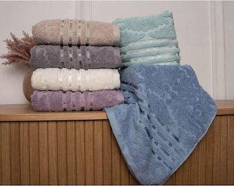 Luxury Cotton Towel Set: Quick-Dry Bath & Face Cloths