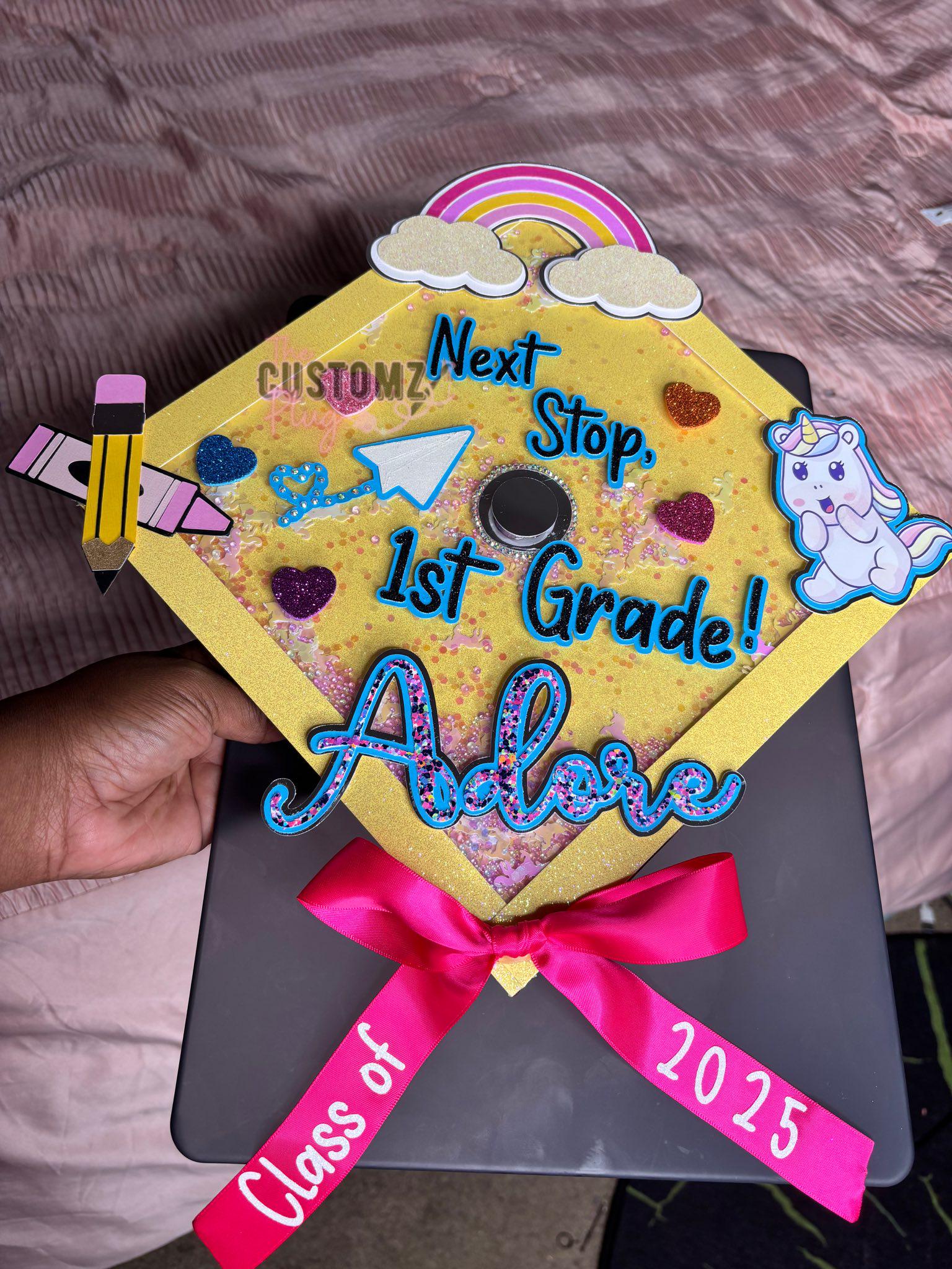 Shaker Grad Cap Topper | Child Graduation Cap Top - Etsy