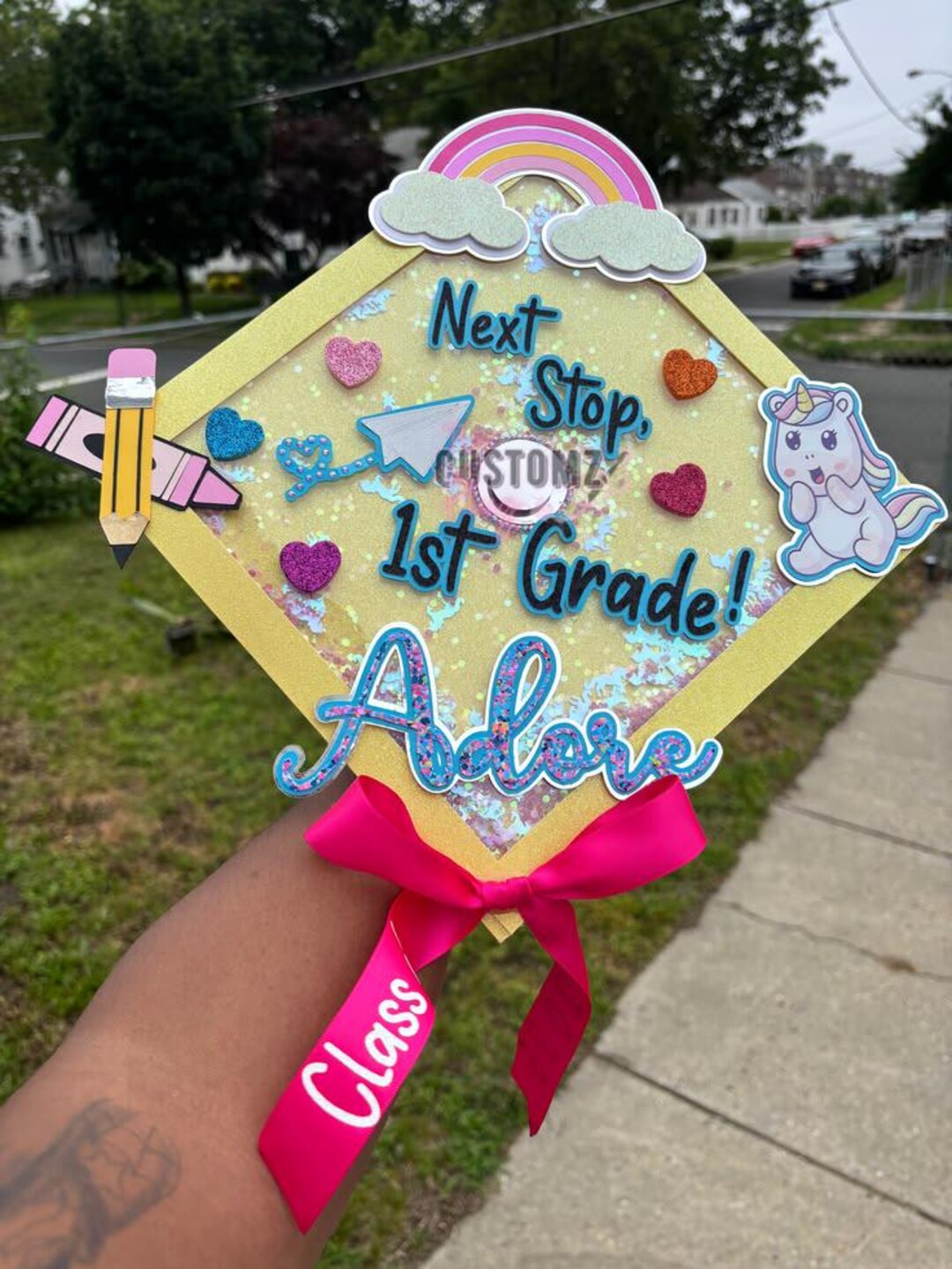 Shaker Grad Cap Topper | Child Graduation Cap Top - Etsy
