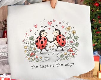 The Last Of The Bugs Club PNG: Rolig vintage dansande nyckelpiga, söt insekthumor png (digital nedladdning)