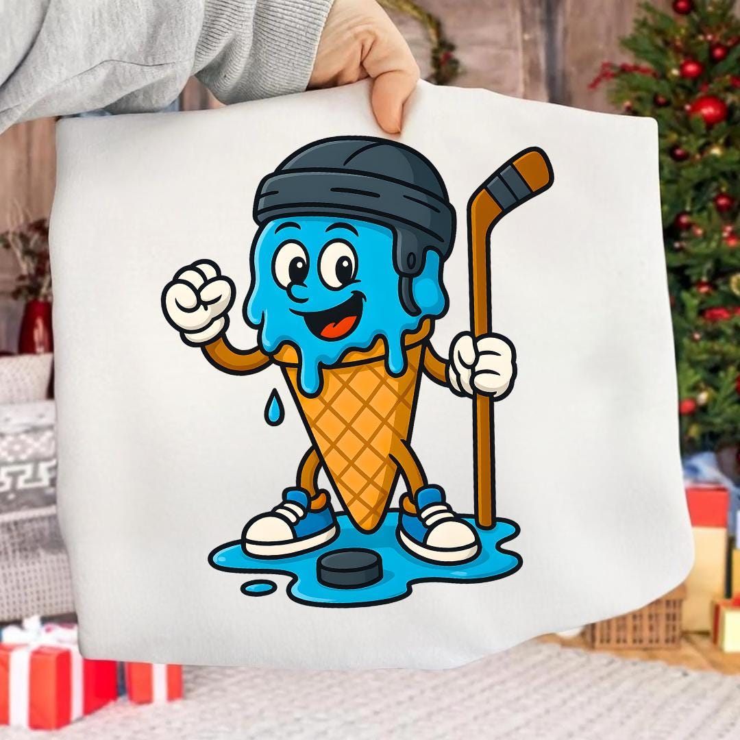 Hockey Puck Ice Cream PNG: Funny Drip Graphic Design (digital Download ...