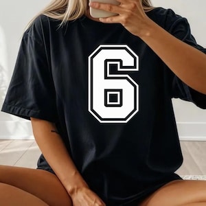 Varsity Number 6 PNG: Sportliche Schriftart (Digitaler Download)