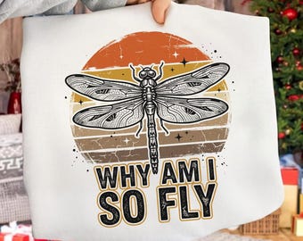 Varför är jag så flygande PNG: Rolig trollslända-ordvits vintage, söt insektsälskare humor png (digital nedladdning)