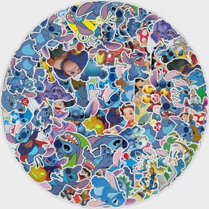 50/100 Pieces Cute Disney Cartoon Lilo Stitch Stickers