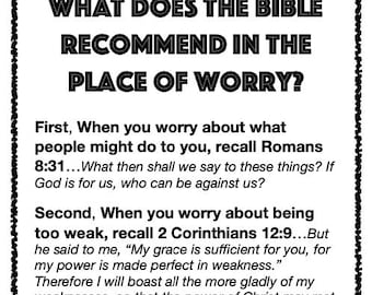 What Does the Bible Recommend in the Place of Worry?