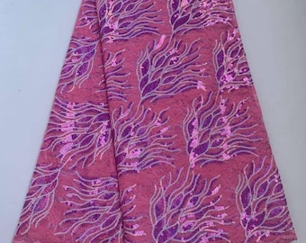 Tela de encaje africano, encaje francés nigeriano de lujo, tela nupcial con cuentas, material para vestidos de novia, 5 yardas de encaje Aso Ebi