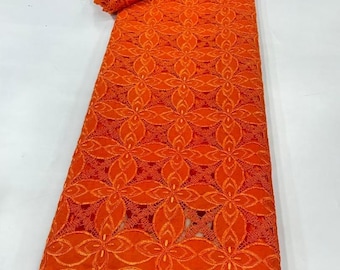 Encaje africano: Material de costura para vestidos de novia (5 yardas)