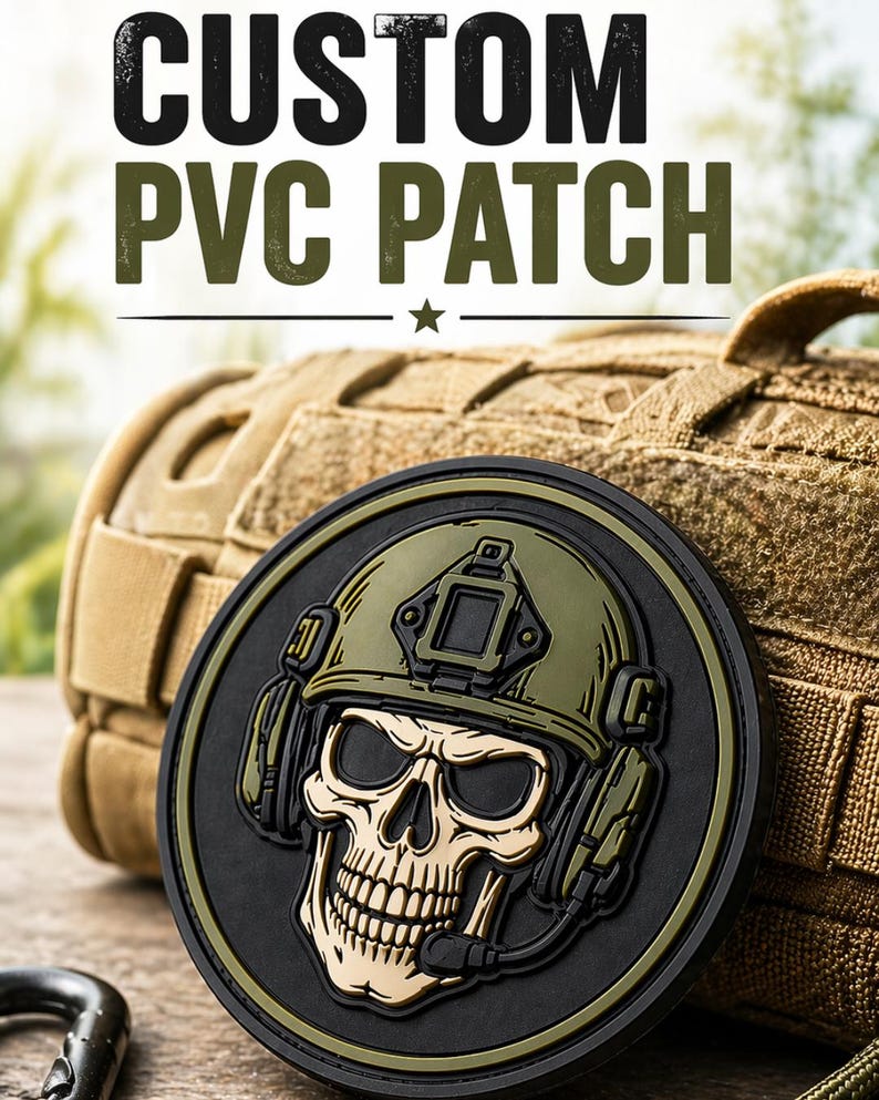 Custom PVC Morale Patch | 3D Rubber Military Logo, Tactical Hook & Loop ...