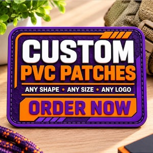 Parches de caucho PVC personalizados / Diseños 2D-3D, con respaldo adhesivo/de velcro.