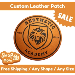 Custom Laser Engraved Leather Patches, Sew On or Iron On