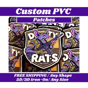 Parches personalizados de PVC / Logotipos de goma 2D/3D, Equipamiento táctico, Gorras, Chaquetas