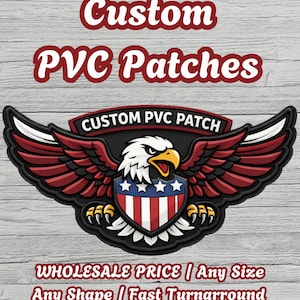 Custom Tactical PVC Morale Patches | Personalized Logo 3D Rubber Patches | Military Style | Hook & Loop