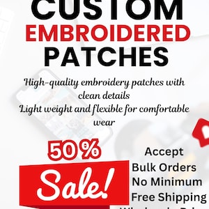 Parches bordados personalizados para gorras/Logotipo de gorra personalizado/Termoadhesivos/Cosidos