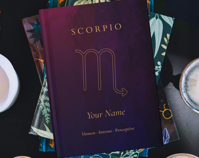 Scorpio Gift Zodiac Journal Personalized Astrology Notebook | Scorpio Essentials