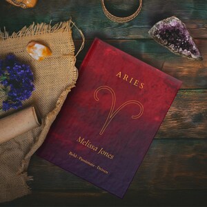 Diário de Astrologia de Áries: Caderno de Zodíaco Personalizado, Diário de Signos de Capa Dura Personalizado para Signos de Fogo
