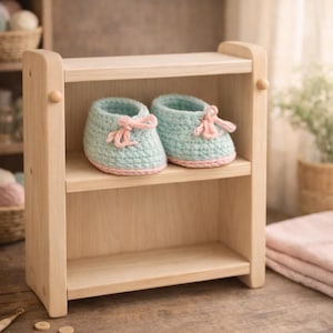 Ropa de muñeca de crochet hecha a mano, vestido rosa, zapatos azules, conjunto de muñeca de 10-12 cm imagen 6