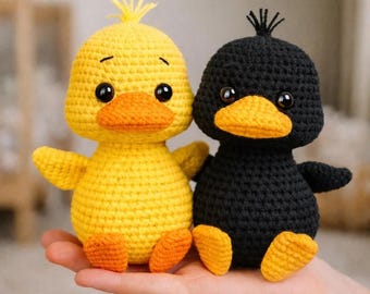 Crochet Duck Amigurumi Pattern, Kawaii Plush Toy Tutorial (PDF)