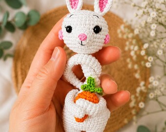 Long Neck Bunny Crochet Pattern PDF, Cute Amigurumi Rabbit Doll Tutorial, Plush Toy DIY, Beginner Friendly Instant Download Gift Idea