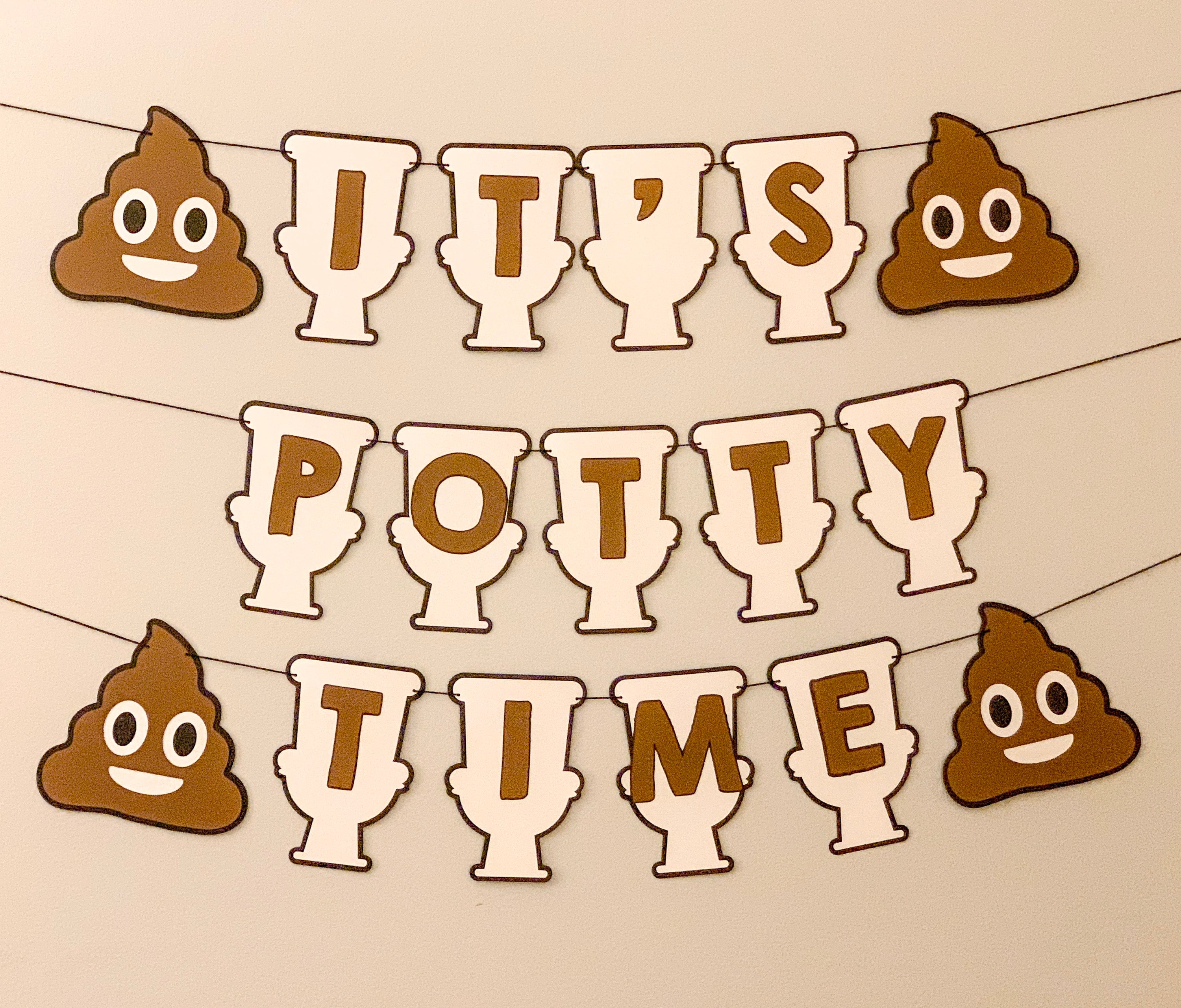 Its Potty Time Poop Party Banner Potty Training Potty