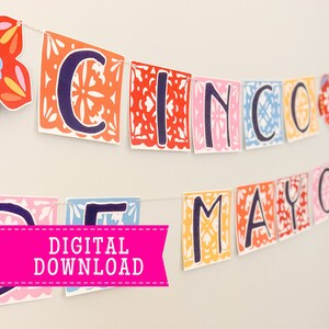 Cinco De Mayo Printable Banner | Fiesta | Instant Download | Print at ...