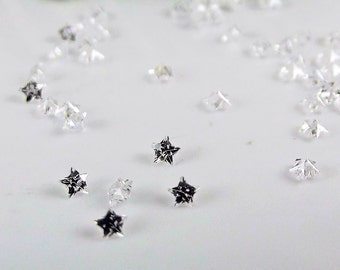 Cubic Zirconia 2 x 2 mm 5 Point Star Shape AAA Quality for Lampwork Glass Artists