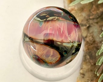 Soft Glass Marble - Art Glass Marble - 104 coe Handmade Lampwork - Marble Earthworm 0.98"