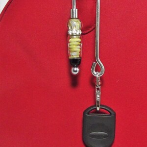Key Finder with Lampwork Glass Beads by Glass Art Revealed in Ribbee
