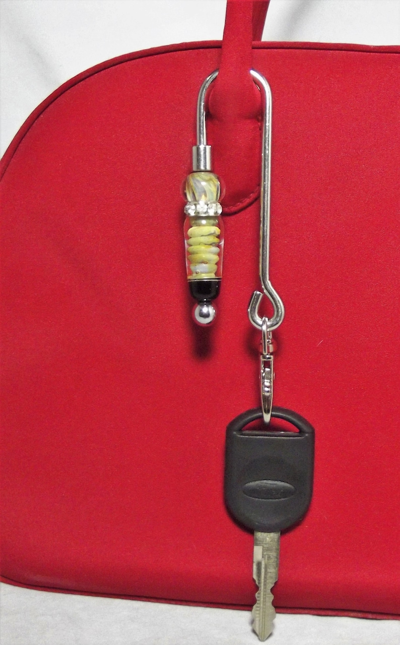 Key Finder with Lampwork Glass Beads by Glass Art Revealed in Ribbee
