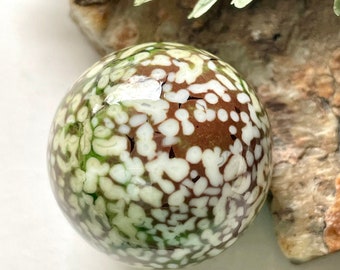 Glass Marble - MIB - Soft Glass - Art Glass Marble - 104 coe - Marble Chipwich 1.08"