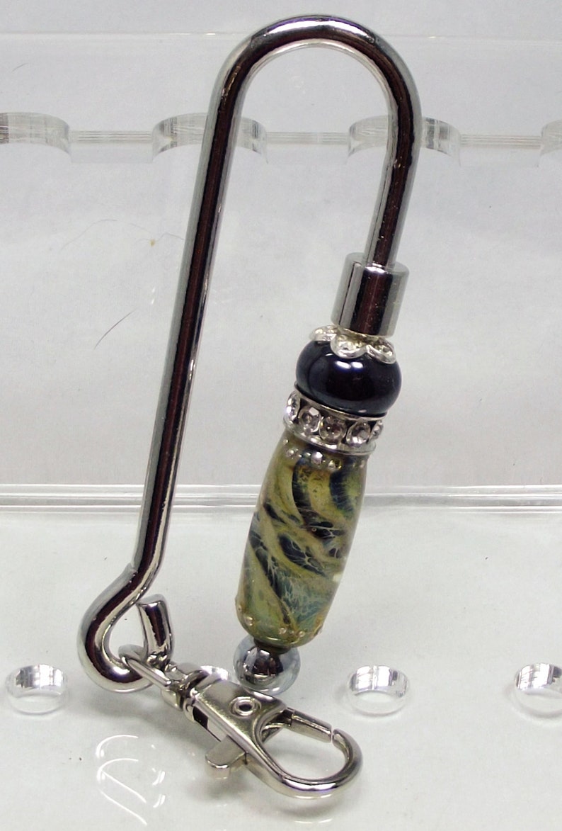 Key Finder with Lampwork Glass Beads by Glass Art Revealed in Crowning Glory
