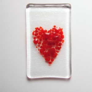 Glass Heart Notecard You Are Special to Me Glass Message Heart Artistic Heart Original Glass Art Card Heart