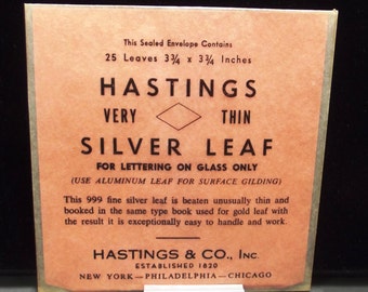 Pure SILVER LEAF .999 Vintage Hastings Brand Loose .999 Fine Silver Sheets Perfect for Lampworking