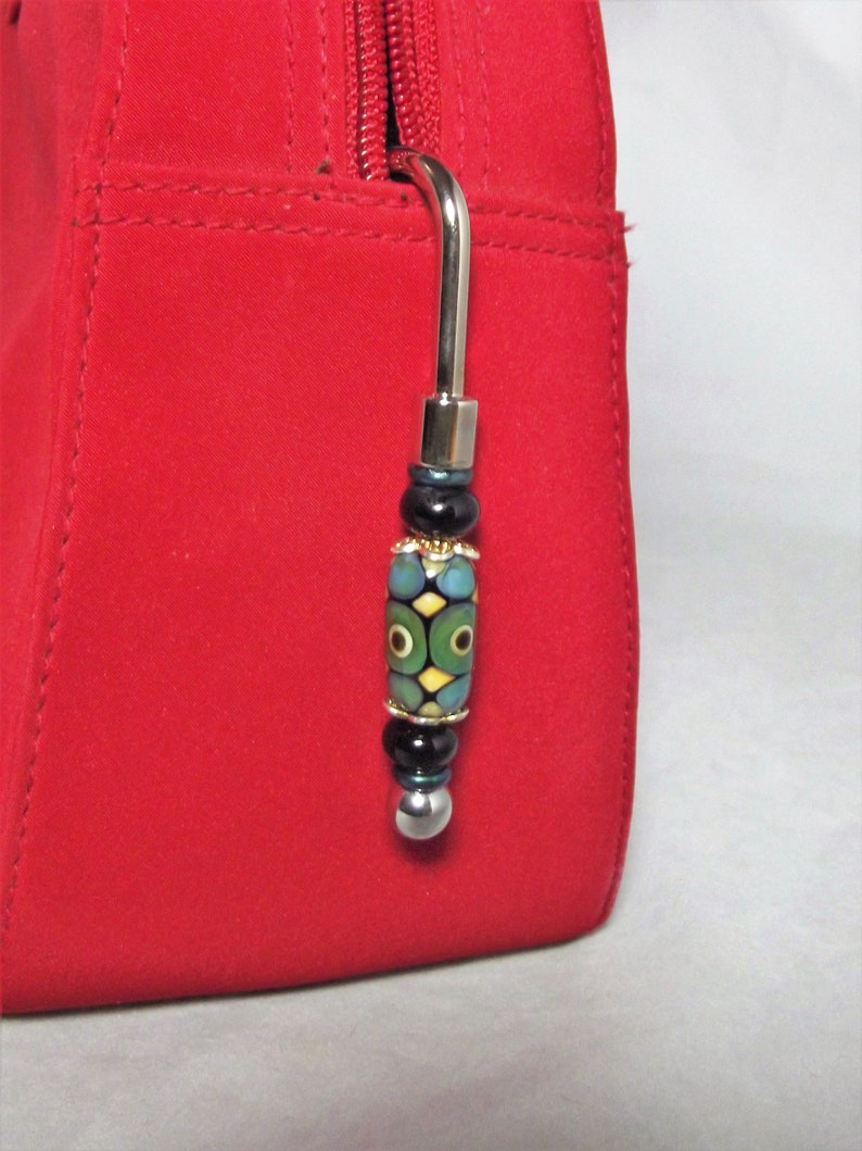 Key Finder with Lampwork Glass Beads by Glass Art Revealed in Spunkydot