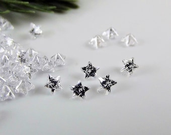 Cubic Zirconia 3x3 mm 5 Point Star Shape AAA Quality for Lampwork Glass Artists