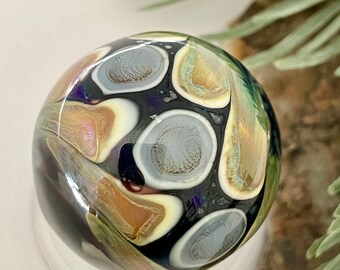 Soft Glass Marble - Art Glass Marble - 104 coe Handmade Lampwork - Marble Braider 1.09"