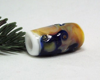 Dread Bead Extra Large Hole Lampwork Glass  - XL BHB Two B