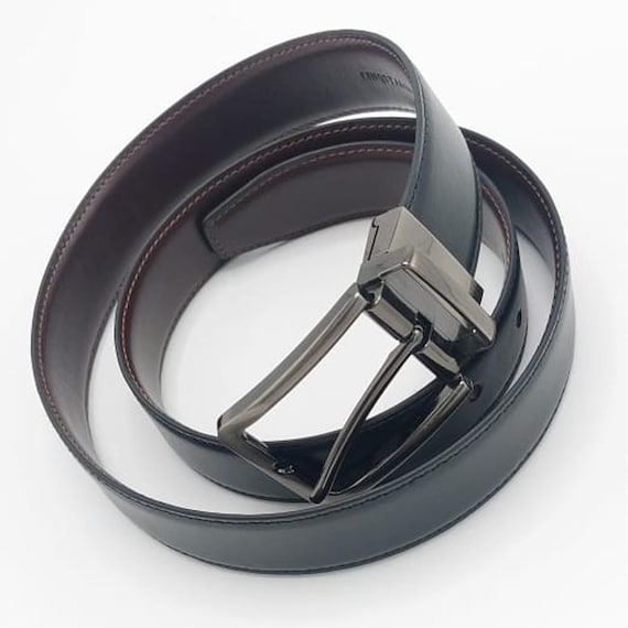 chinese dress ladies Black & Brown Formal Leather Belt for Men – Redtape main image 0
