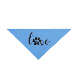 Love Paw Print Pet Bandana  Cute Dog and Cat Accessory Adjustable Triangle Scarf for Pets