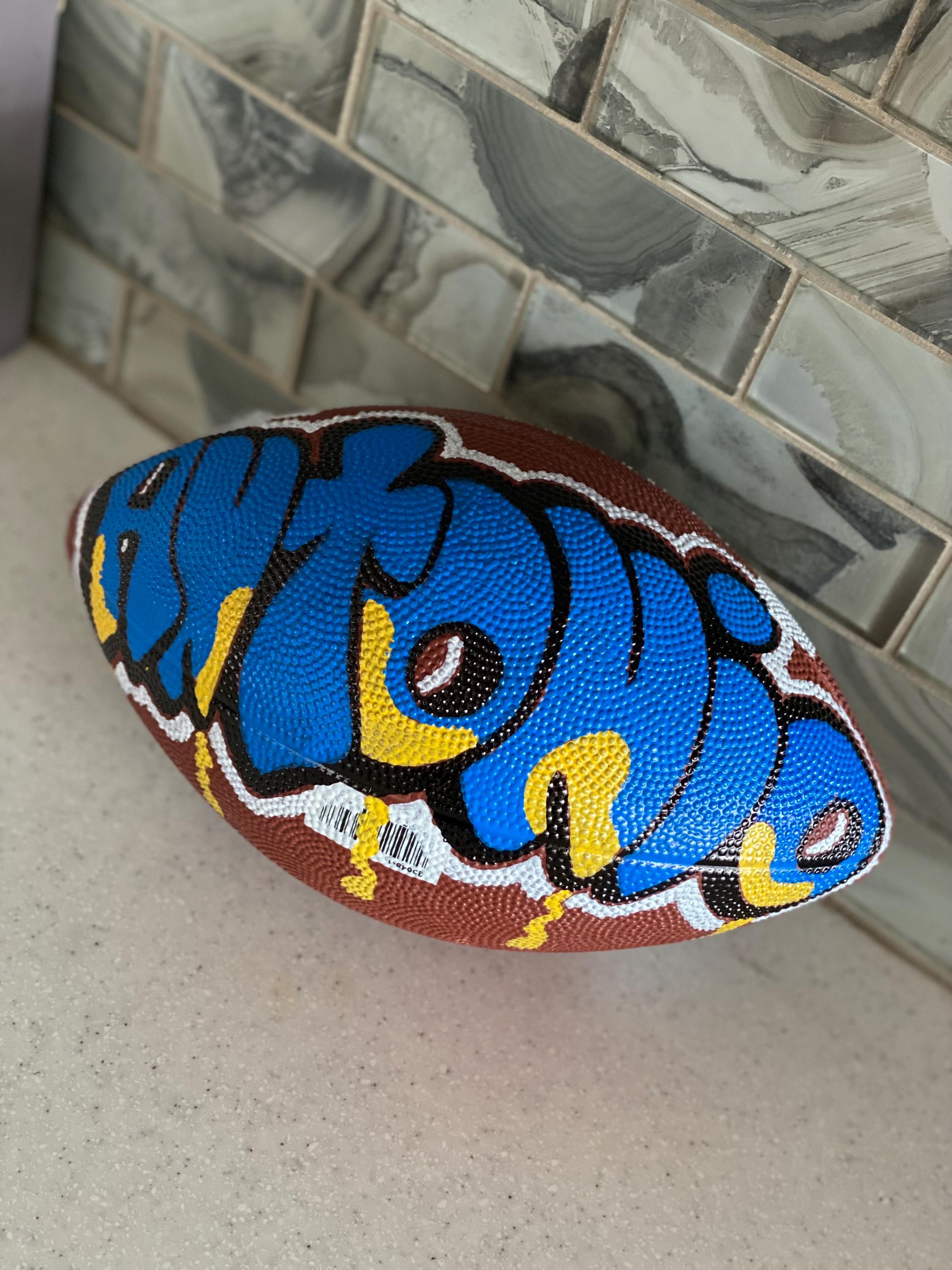 Personalized Handpainted Football – Custom Theme, Logo, Team Gift ...