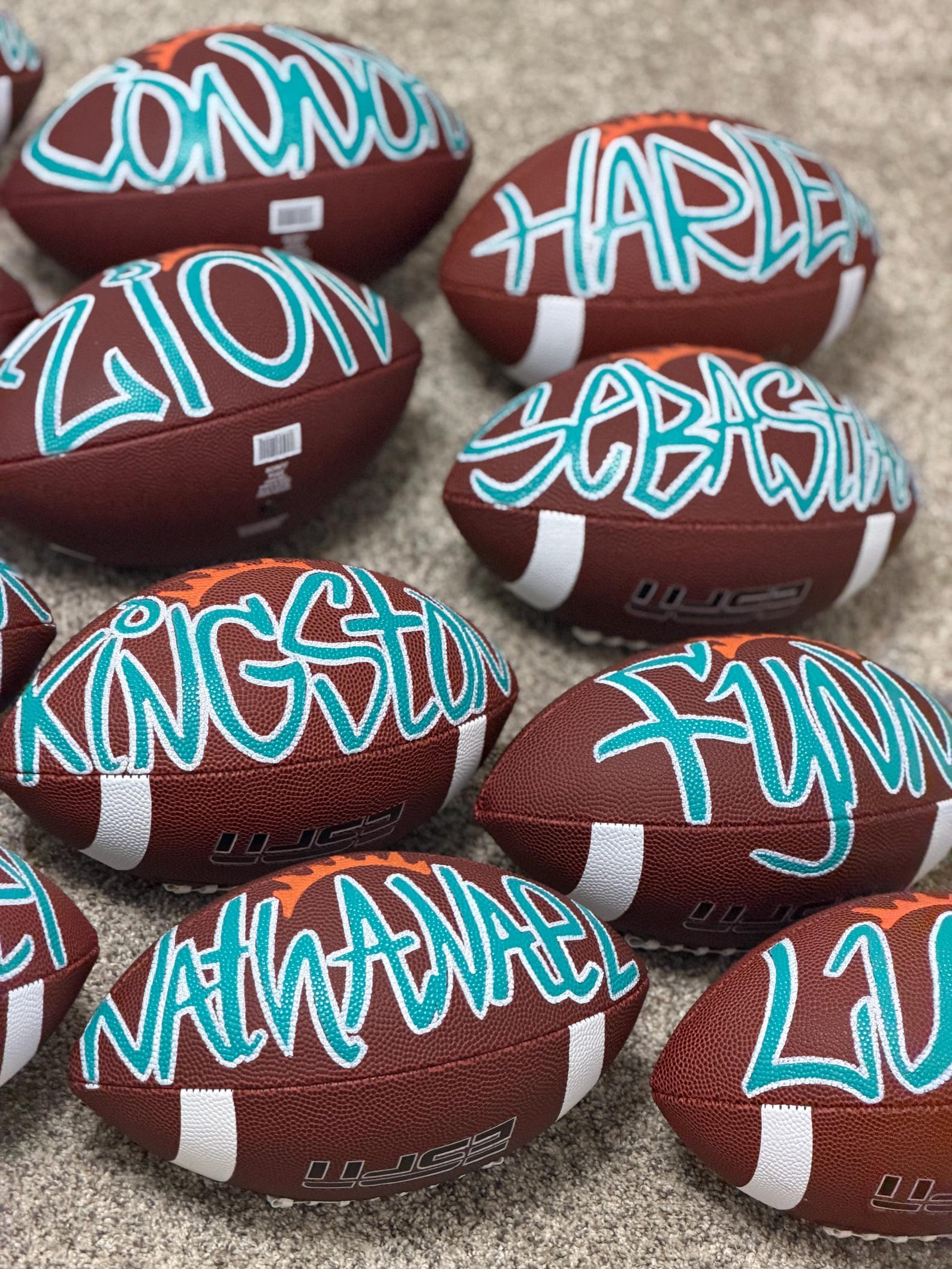 Personalized Handpainted Football – Custom Theme, Logo, Team Gift ...